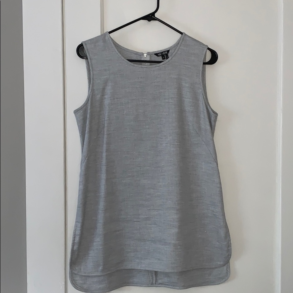 Nic & Zoe Gray Sleeveless Sheath top